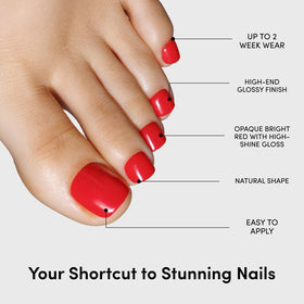 Ongles de pieds Glamnetic avec tabs de rupture pour application facile