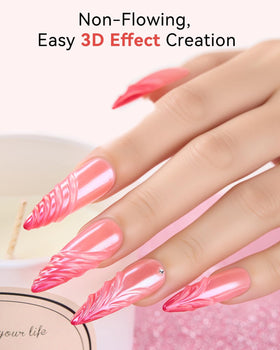 Ongles décorés avec le gel de peinture 3D Makartt