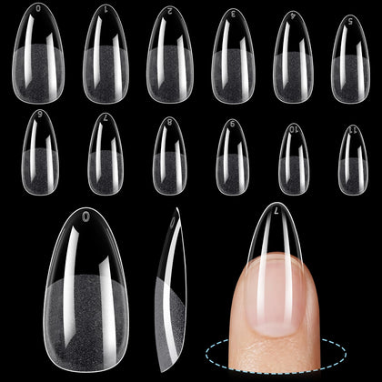 Ongles en amande moyenne TOMICCA 240Pcs, avant de l'application