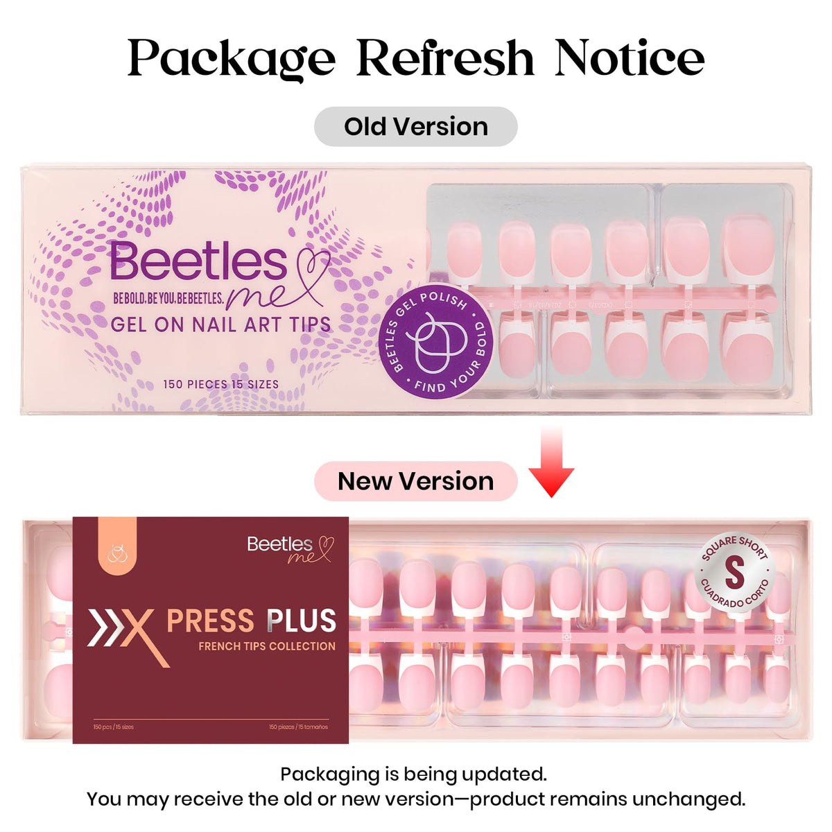 Ongles en amande rose beetles sur une table de nail art