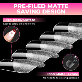 Ongles en gel carrés UNA GELLA dans un salon de manucure