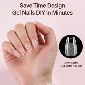 Ongles en gel Misssix sur une main féminine