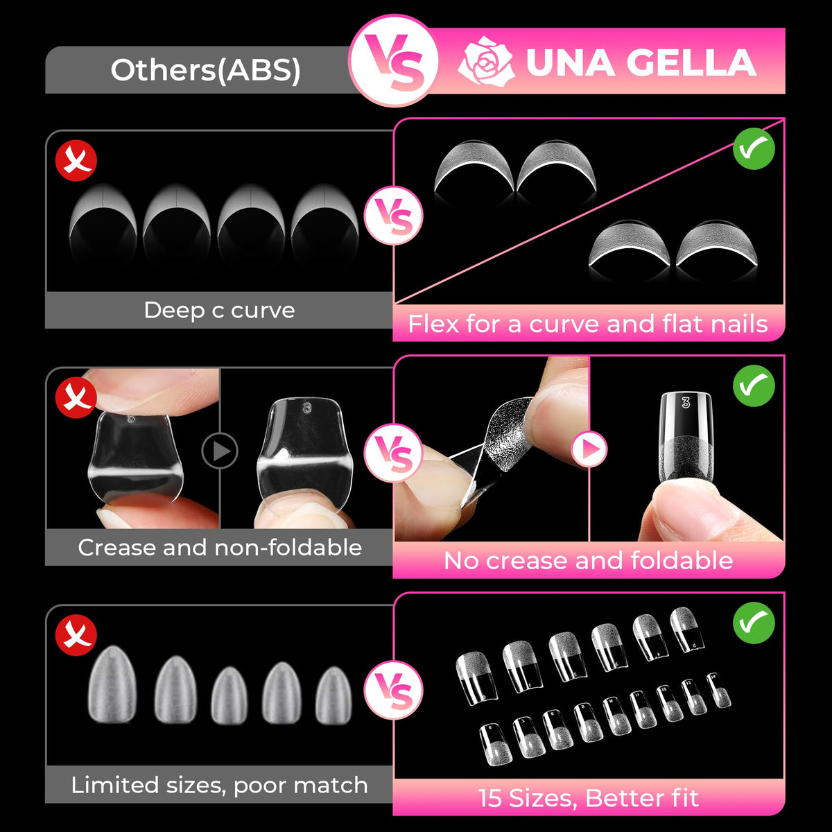 Ongles en gel UNA GELLA avec un design moderne