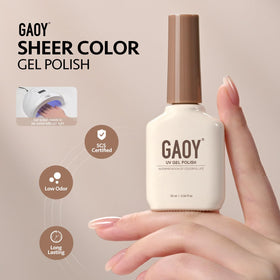 Ongles manucurés avec le vernis à ongles gel GAOY Burgundy