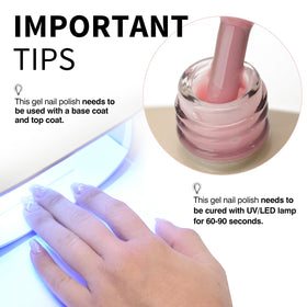 Ongles manucurés avec vernis gel CANNI Rose Huître