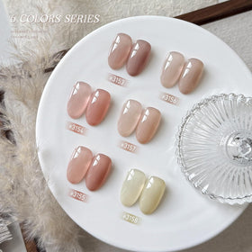 Ongles manucurés avec vernis gel GAOY en teinte nude