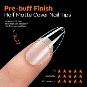 Ongles naturels avec tips Modelones en amande moyenne