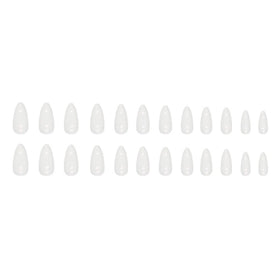 Ongles press on CTTHNBD en amande sur une table avec accessoires