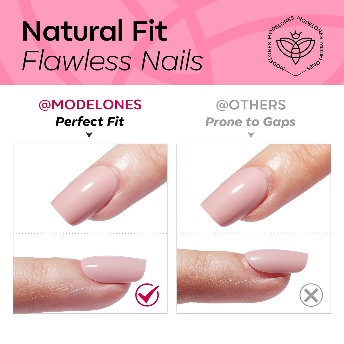 Ongles press on modelones avec design tendance
