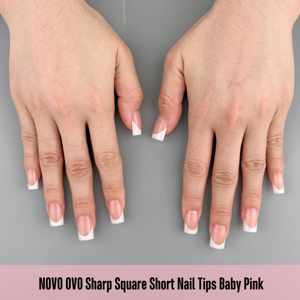 Ongles Press-On NOVO OVO Baby Pink en boîte