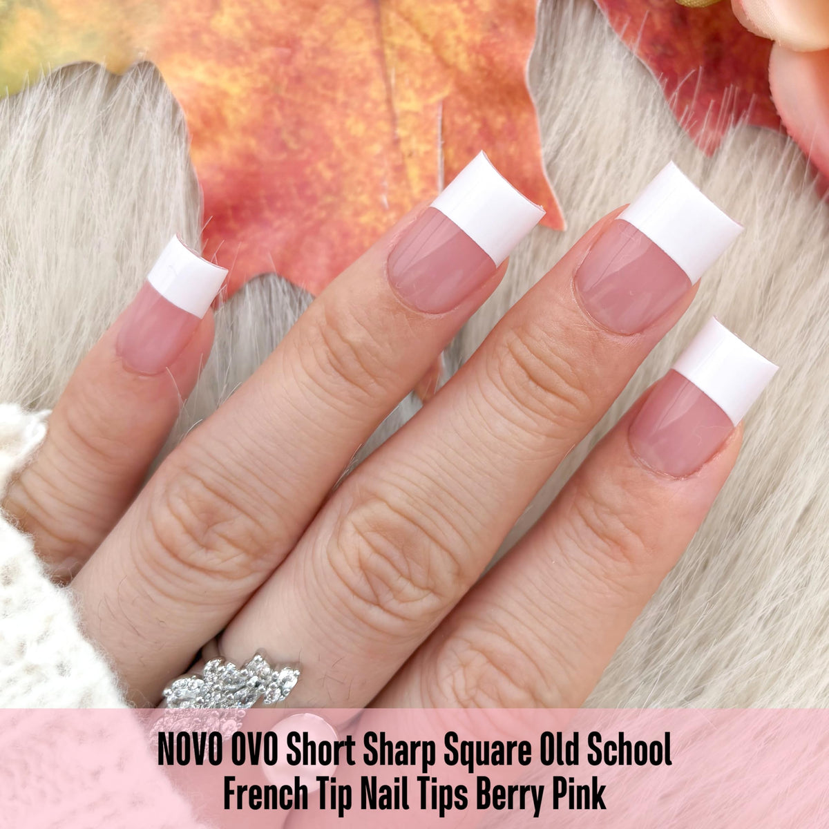 Ongles press-on NOVO OVO BERRY PINK application