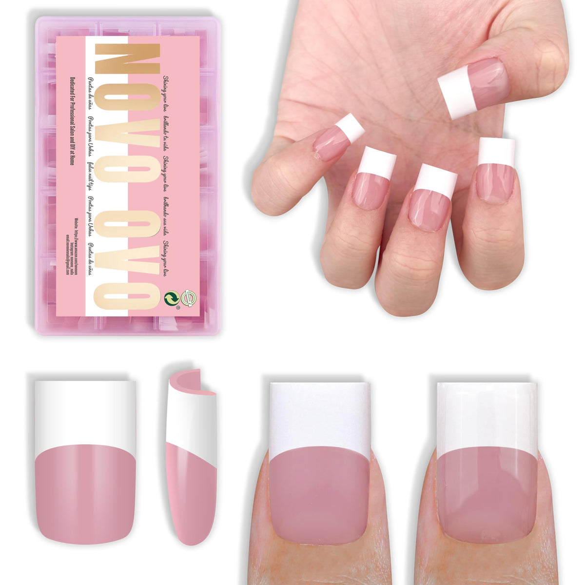 Ongles press-on NOVO OVO BERRY PINK vue avant