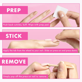 Ongles press-on Olive & June avec lime et buffer