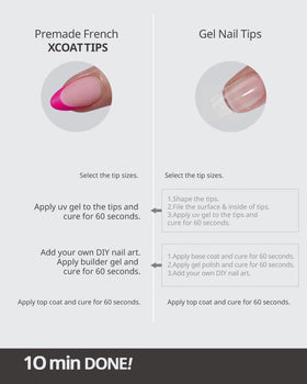 Ongles Press-On Pink French Tip BTARTBOXNAILS avec accessoires