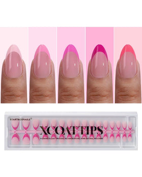 Ongles Press-On Pink French Tip BTARTBOXNAILS vue de face