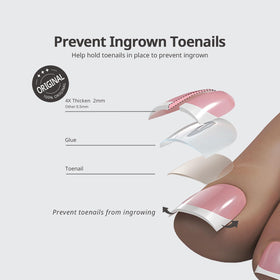 Ongles press-on XCOATTIPS appliqués sur des mains
