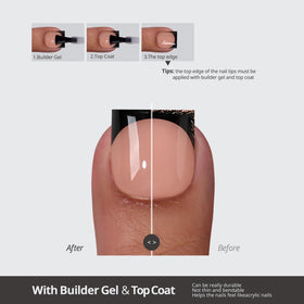 Ongles press-on XCOATTIPS avec instructions d'application