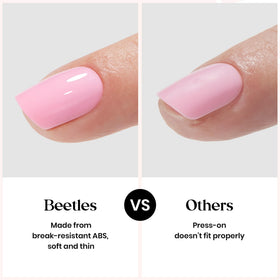 Ongles pressés de beetles avec design créatif