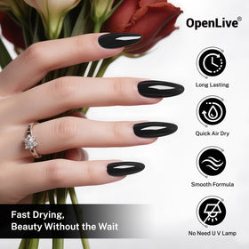 OpenLive vernis à ongles noir 16,5ml avec effets de brillance