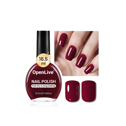 OpenLive vernis à ongles rouge foncé 16,5ml vue de face