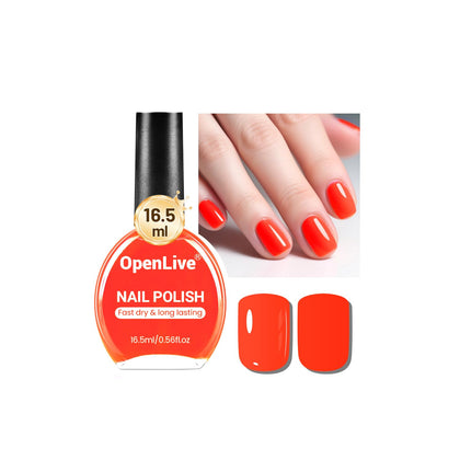 OpenLive Vernis à Ongles Rouge Néon 16,5 ml vue de face