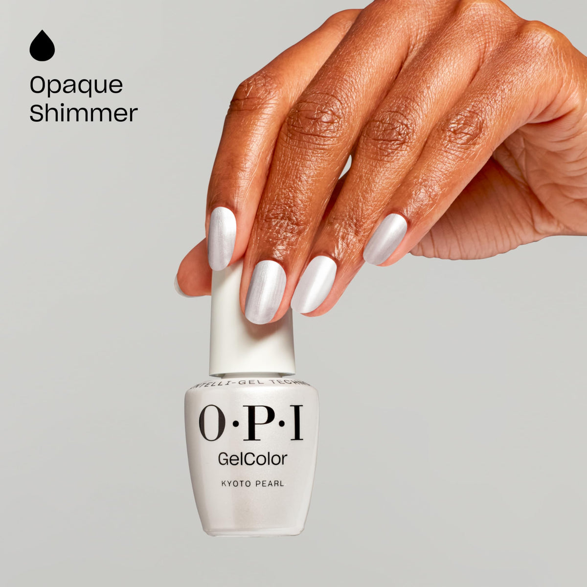 OPI GelColor Kyoto Pearl application avec pinceau