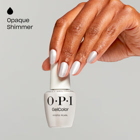 OPI GelColor Kyoto Pearl application avec pinceau