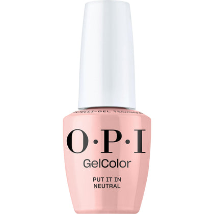 OPI GelColor Put It in Neutral Vernis à Ongles Crème Rose Nude 15 ml vue de face