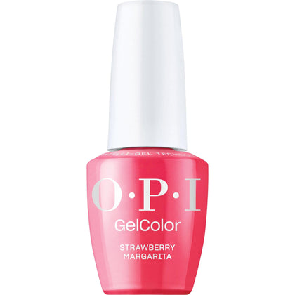 OPI GelColor Strawberry Margarita vernis à ongles rose éclatant devant