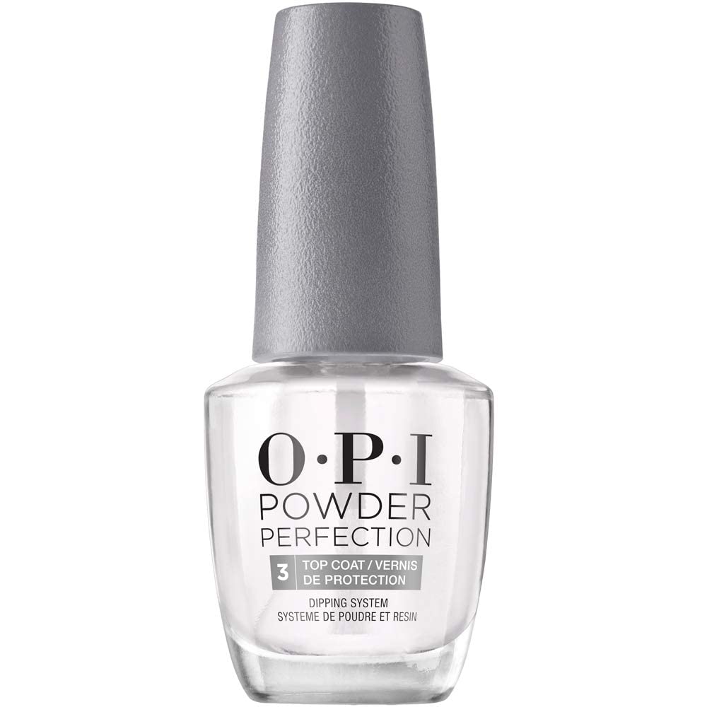 OPI Powder Perfection Top Coat 68g devant avec finition brillante