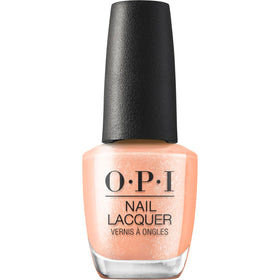 OPI Vernis à Ongles Queens Rule teinte pêche pailleté vue de face