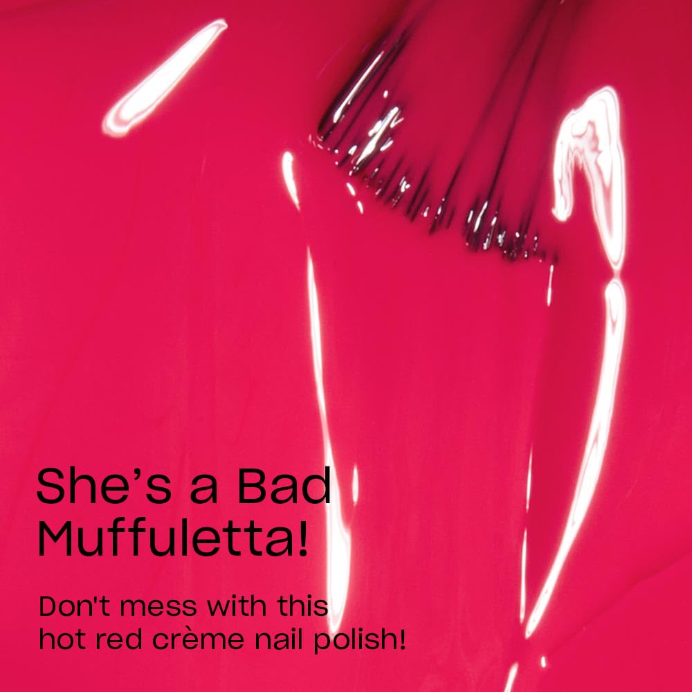 OPI Vernis à Ongles She’s a Bad Muffuletta! Rouge Crème avec brosse ProWide