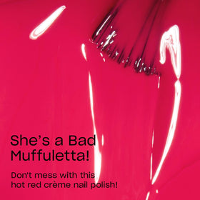 OPI Vernis à Ongles She’s a Bad Muffuletta! Rouge Crème avec brosse ProWide