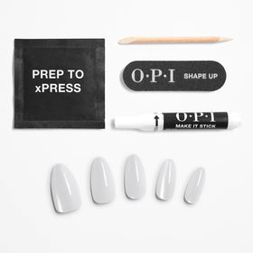 OPI xPRESS/ON Glass Slipper nails displayed in packaging