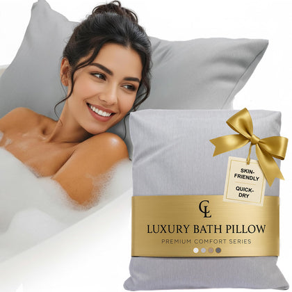 Oreiller de bain Claessonliving gris clair vue de face