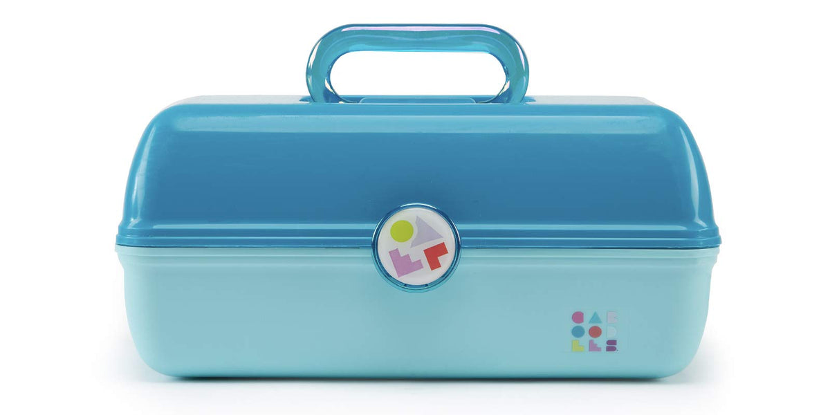 Organisateur cosmétique Caboodles On-the-Go Girl couleur turquoise vue avant
