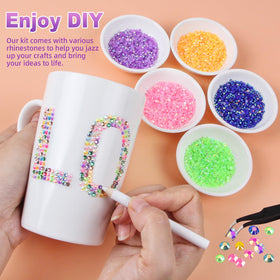 Organisateur de 32 cases avec strass multicolores