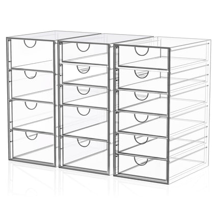 Organisateur de bureau YFXCVSL 3 pièces avec 15 tiroirs vue de face