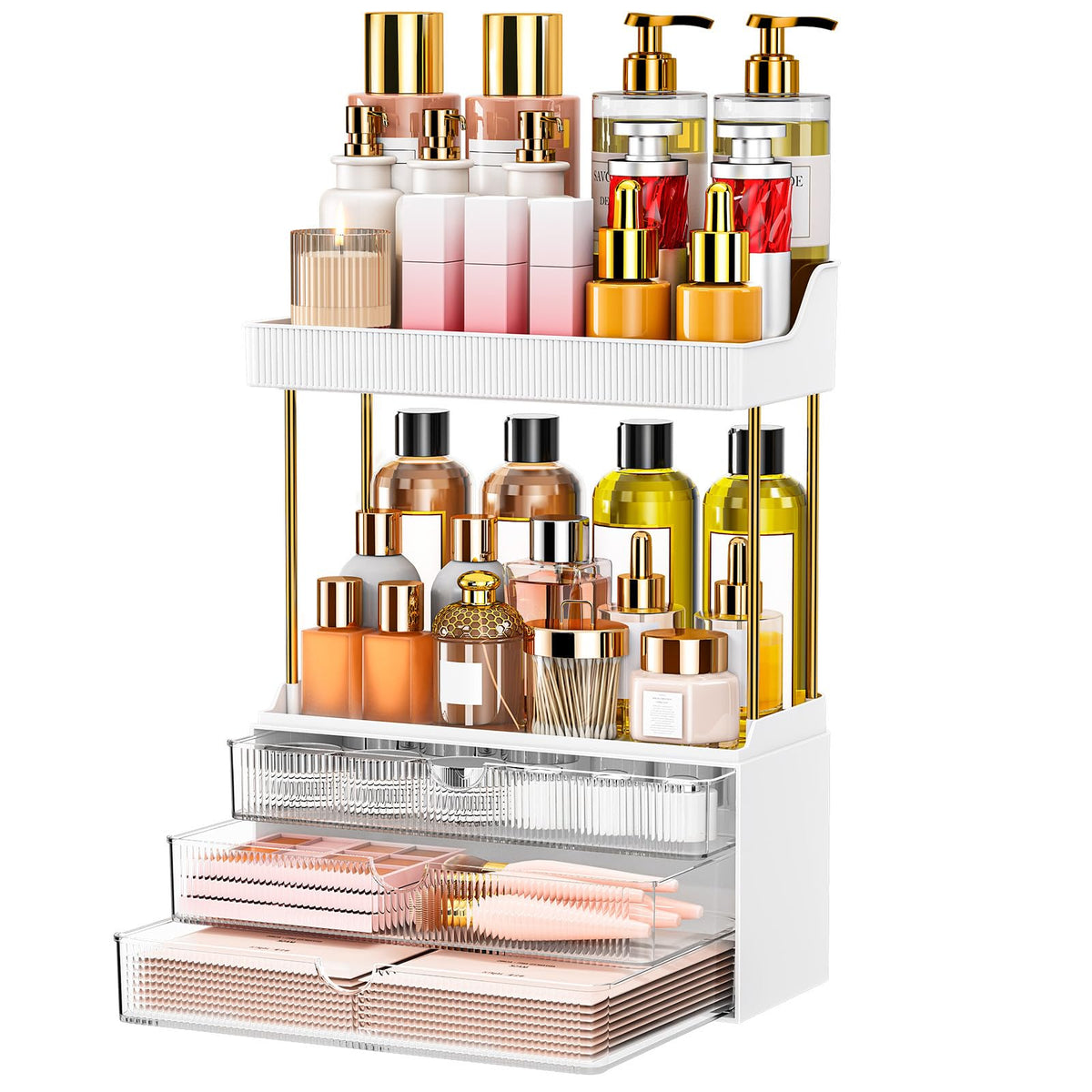 Organisateur de maquillage Caktraie 3 tiroirs vue avant