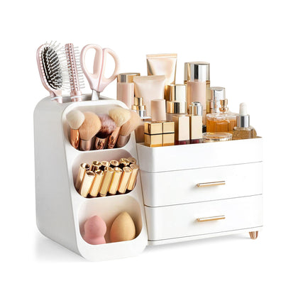 Organisateur de maquillage HBlife modèle blanc vue de face