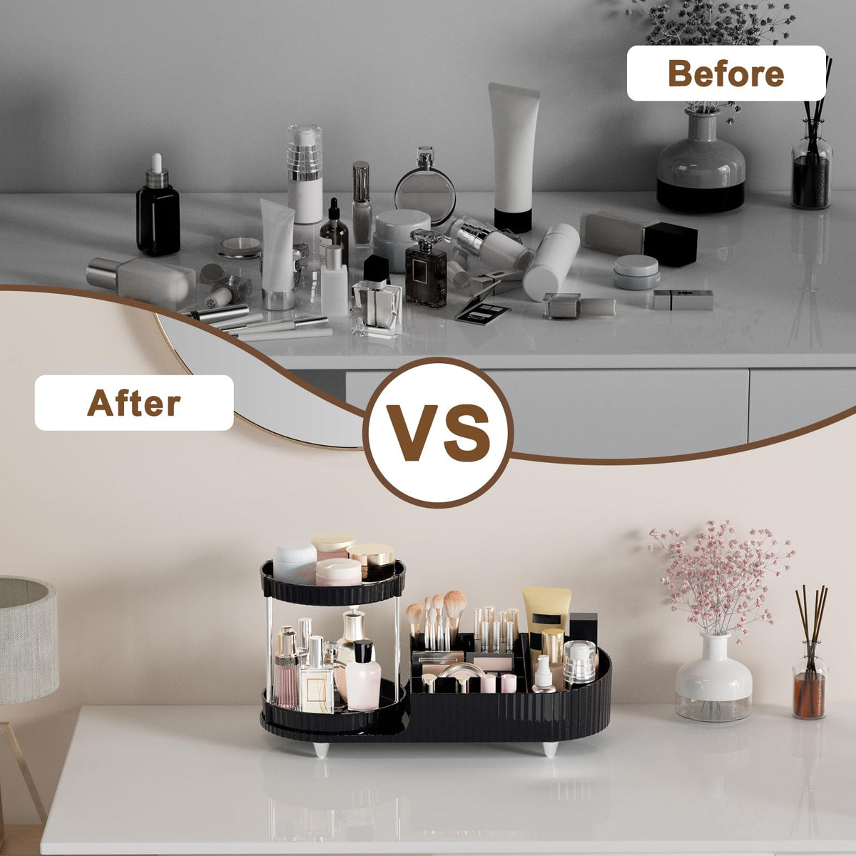 Organisateur de maquillage Jywantful avec rangement pour vernis à ongles