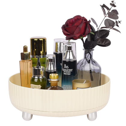 Organisateur de maquillage rotatif 360 Anyoifax beige vue de face