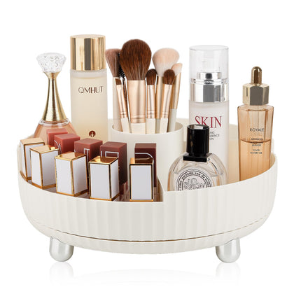Organisateur de maquillage rotatif 360° Anyoifax beige vue de face