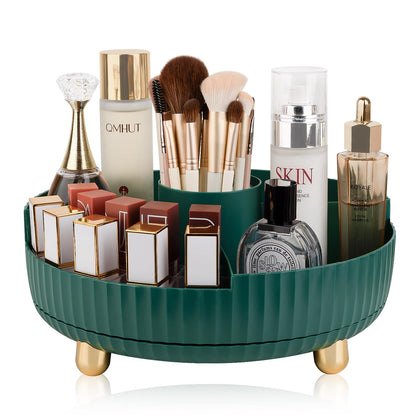 Organisateur de maquillage rotatif 360° Anyoifax couleur teal vert vue avant
