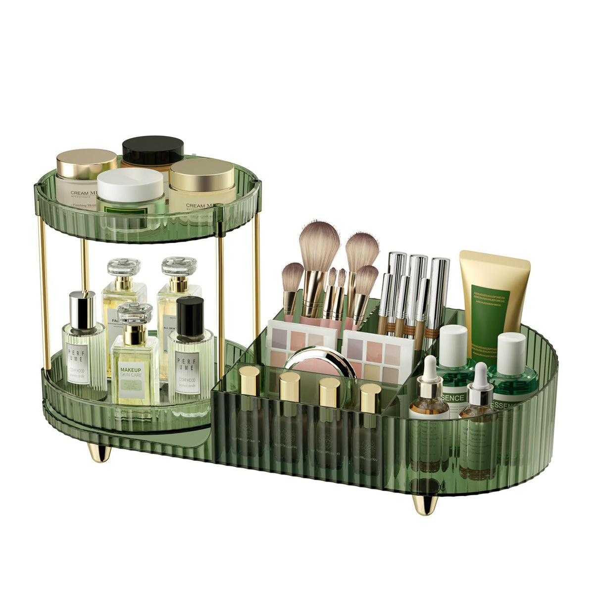 Organisateur de maquillage rotatif 360° Jywantful vue de face