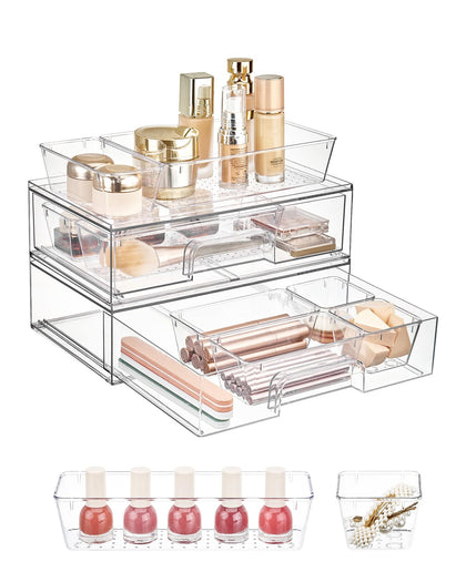 Organisateur de maquillage Vtopmart avec tiroirs empilables