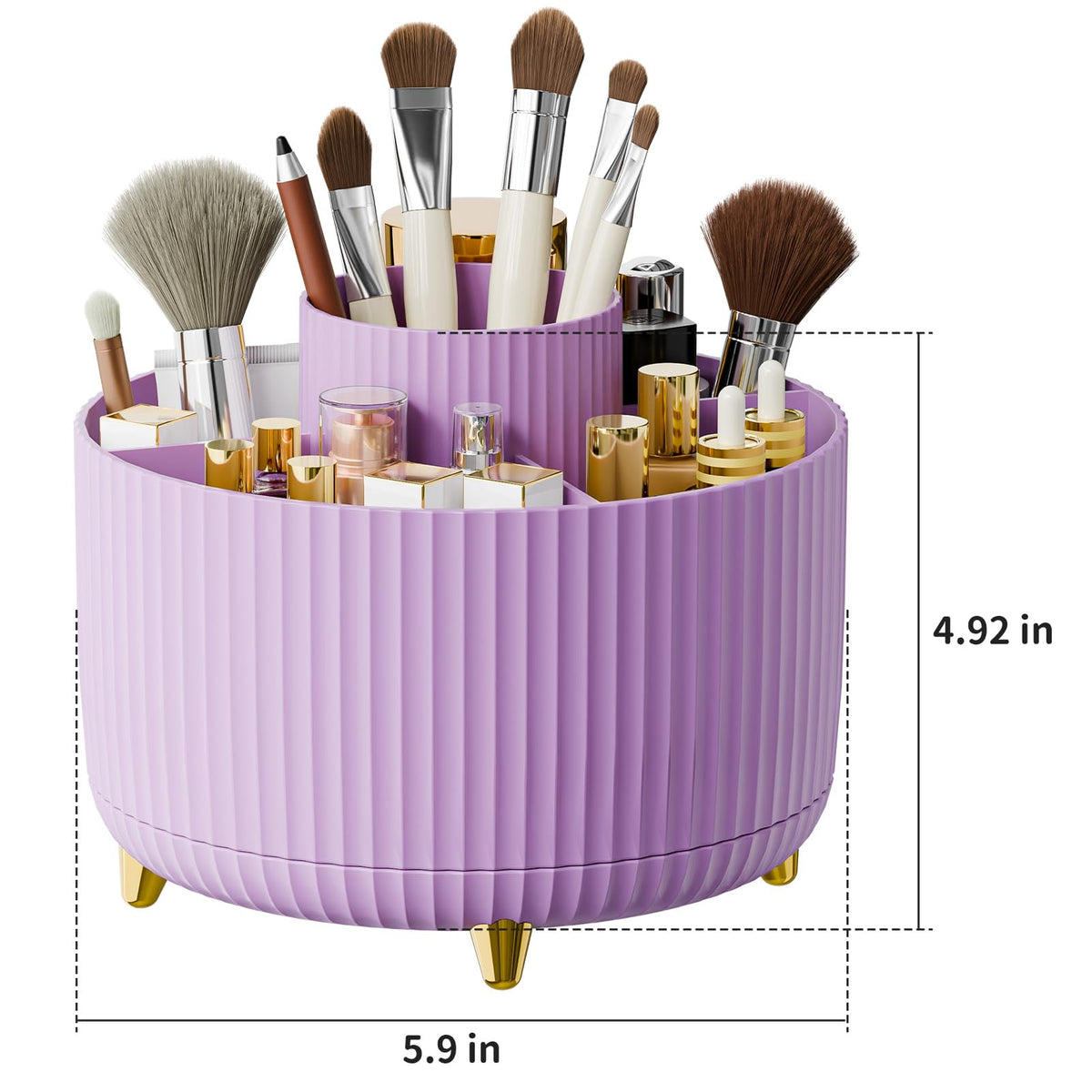 Organisateur de pinceaux fanado avec produits de maquillage