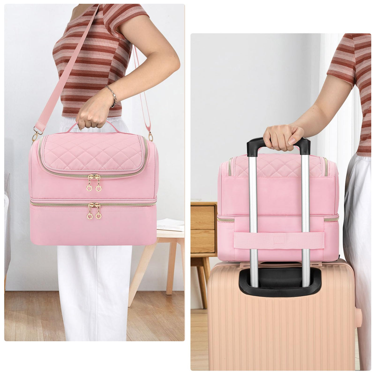 Organisateur de vernis à ongles CUBETASTIC en rose avec accessoires