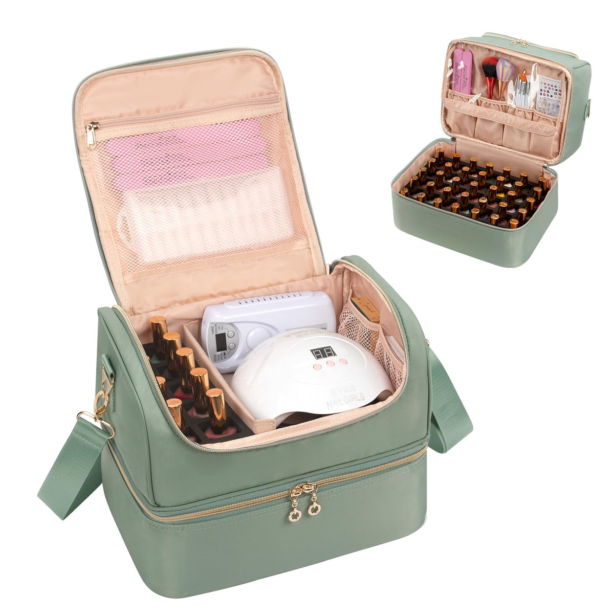 Organisateur de vernis à ongles CUBETASTIC vue avant avec 45 bouteilles