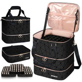 Organisateur de vernis à ongles SIYNPAV noir avec 126 bouteilles